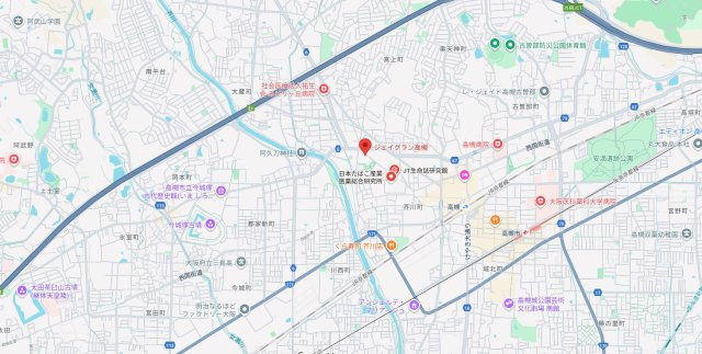 ジェイグラン⾼槻の地図
