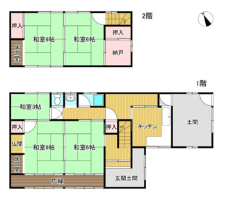 【間取り】 | 松原１丁目戸建