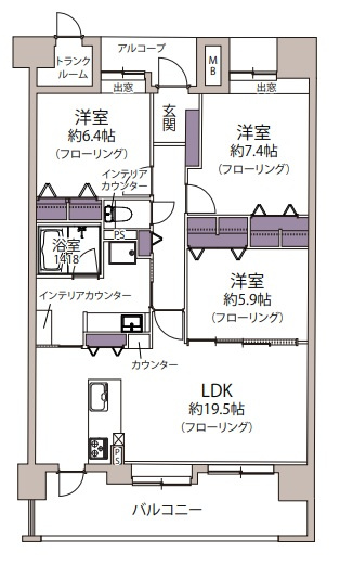 【間取り】 | アンピール香椎駅前☆仲介手数料無料☆
