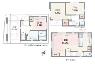 【間取り】 | 西東京市ひばりが丘北2丁目　全2棟　B号棟 | 西東京市ひばりが丘北2丁目　全2棟　B号棟