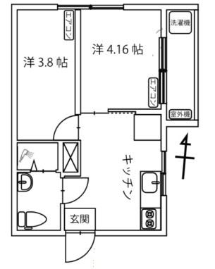 【間取り】 | 三田大山コーポ | オーナーチェンジマンションとなります！月額賃料105,000円