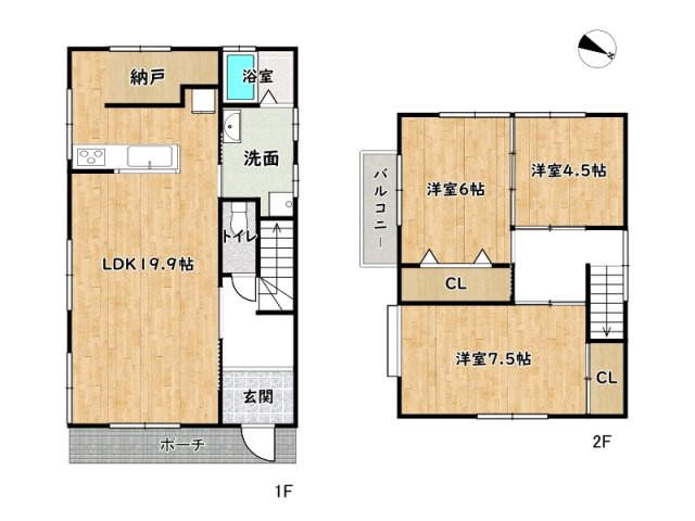姫路市大津区天神町2丁目/中古戸建の間取り