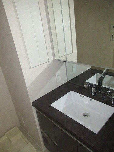 オープンレジデンシア銀座築地の洗面所|洗面所　※2018年9月撮影