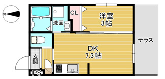 【間取り】 | アドバンスコート五条丹波口