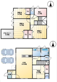 【間取り】 | 草戸町1丁目　売一戸建て住宅