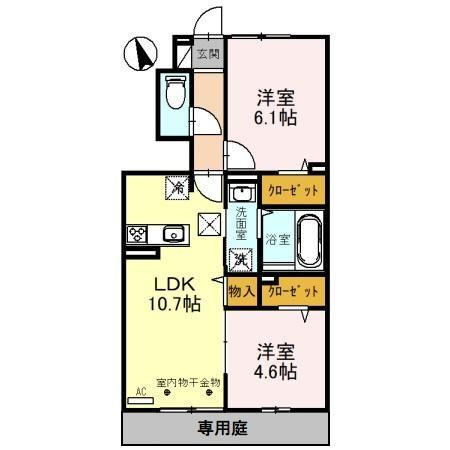 メゾン　ベルハープの間取り