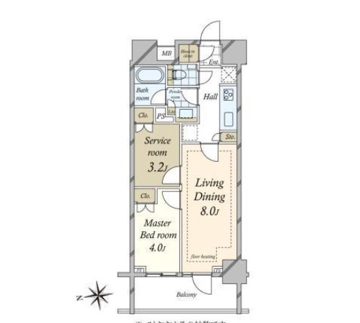 【間取り】 | ★仲介手数料半額★PIAS CHIYODA AWAJICHO（淡路町駅徒歩1分　都心生活の快適性と上質さがあるレジデンス）
