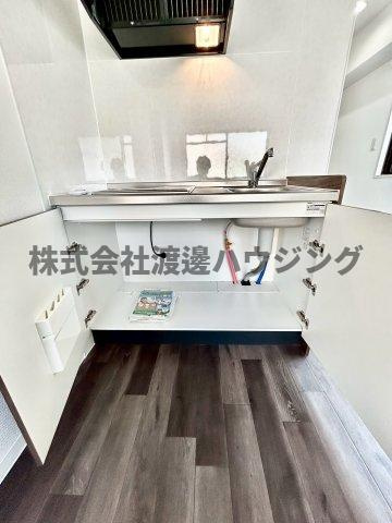 岡本ハイツのキッチン|キッチン下収納