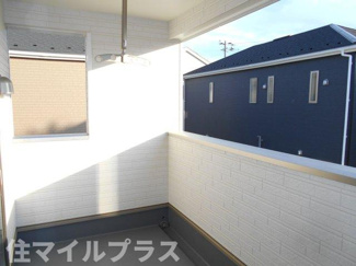 【バルコニー】 | 郡山市富久山町福原新築一戸建て8棟 | お洗濯にも便利なバルコニー付き