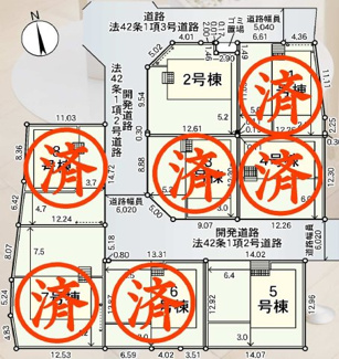 【区画図】 | 郡山市富久山町福原新築一戸建て8棟
