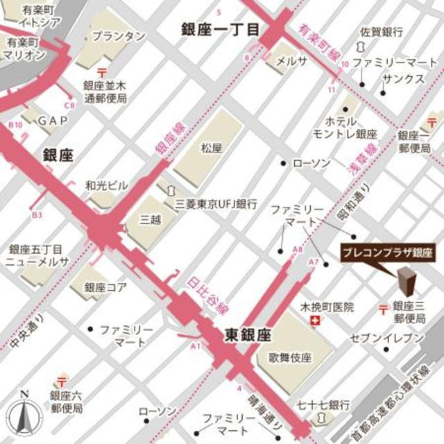 ブレコンプラザ銀座の地図