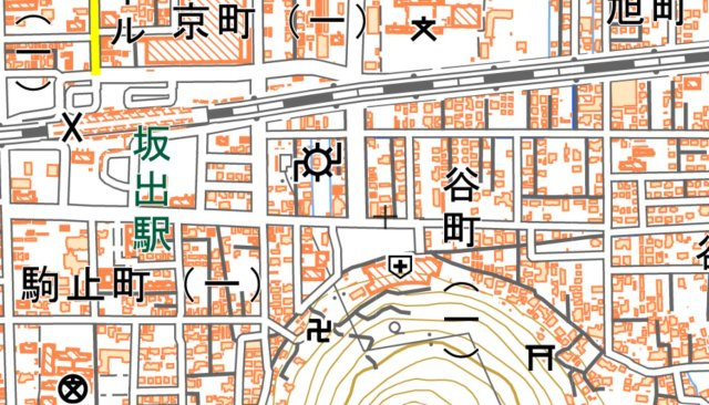 坂出市谷町一丁目　売地の土地図