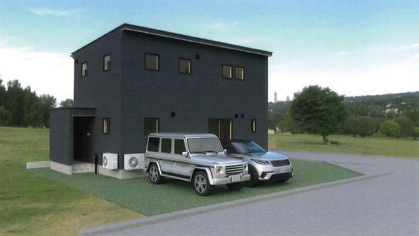 鶴岡市朝暘町24-23の外観パース|完成イメージパース図