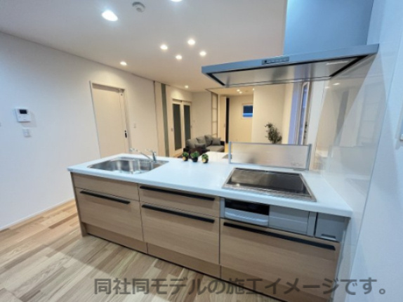 鶴岡市朝暘町24-23のキッチン|同社同モデルの施工イメージです。