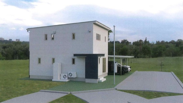 鶴岡市朝暘町24-23の外観パース|完成イメージパース図