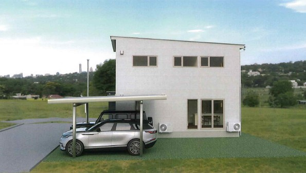 鶴岡市朝暘町24-23の外観パース|完成イメージパース図