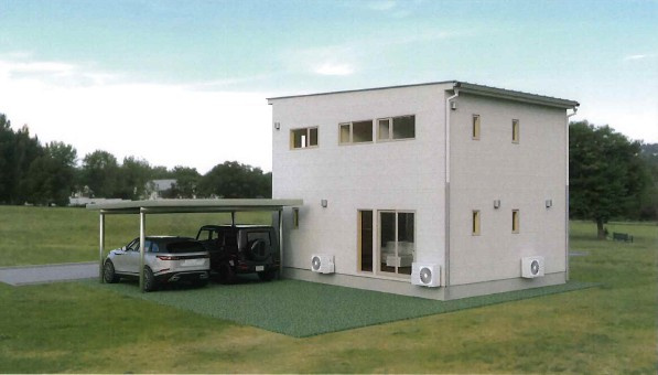 鶴岡市朝暘町24-23の外観パース|完成イメージパース図