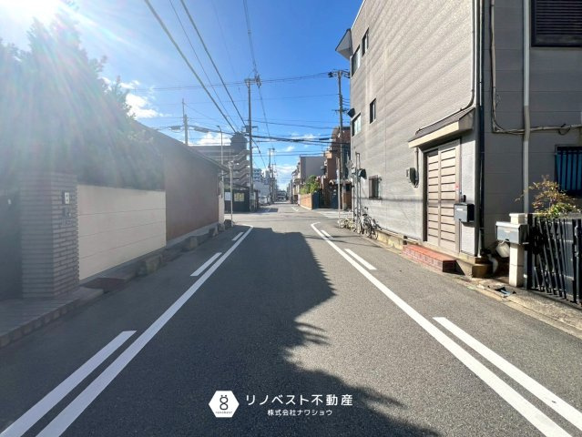 大阪市生野区巽東4丁目の前面道路含む現地写真|前面道路も広々としていて駐車も楽々です♪将来的に入居者様を募集する際のアピールポイントになりそうですね！
