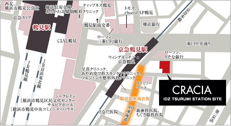 クレイシアIDZ鶴見ステーションサイトの地図