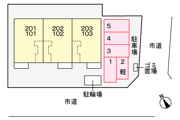 ウィステリアⅣの駐車場|駐車場