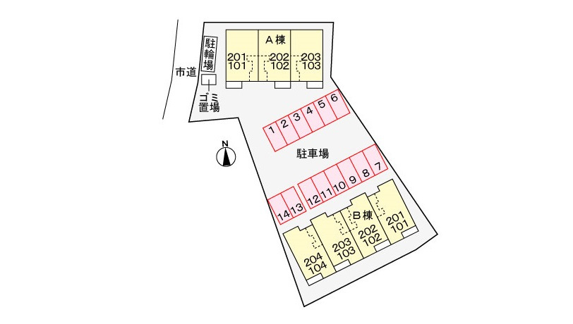 ヴィヴァン・ジュールＢの駐車場|駐車場