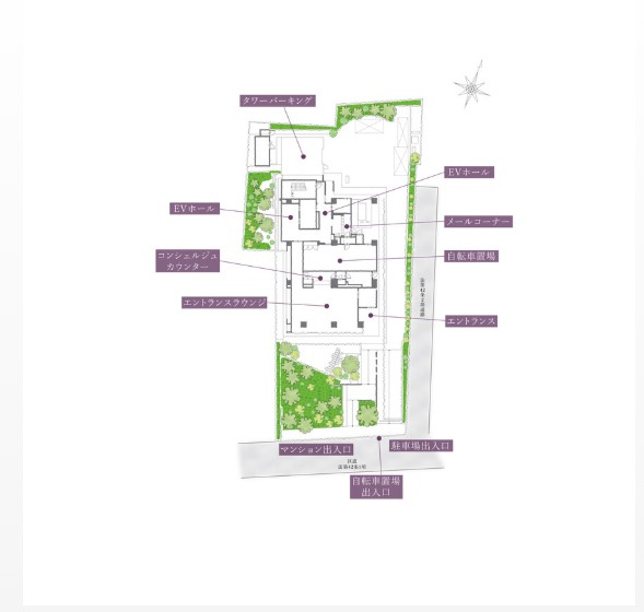 ★仲介手数料無料★BRANZ 六番町(東急不動産最高ブランド・免震構造）の区画図
