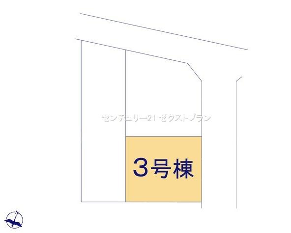 前橋市関根町3棟 3号棟の区画図|区画図