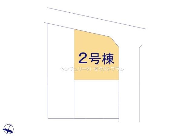 前橋市関根町3棟 2号棟の区画図|区画図