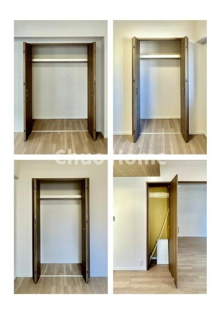 キャニオングランデ大島の収納|居室にはクローゼットを完備し、自由度の高い家具の配置が叶うシンプルな空間です。お子様の成長と必要になる子供部屋を与えるにはぴったりの間取りですね。