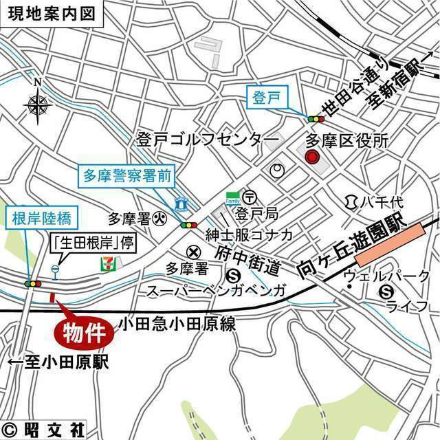 フォーブル向ヶ丘B棟の地図