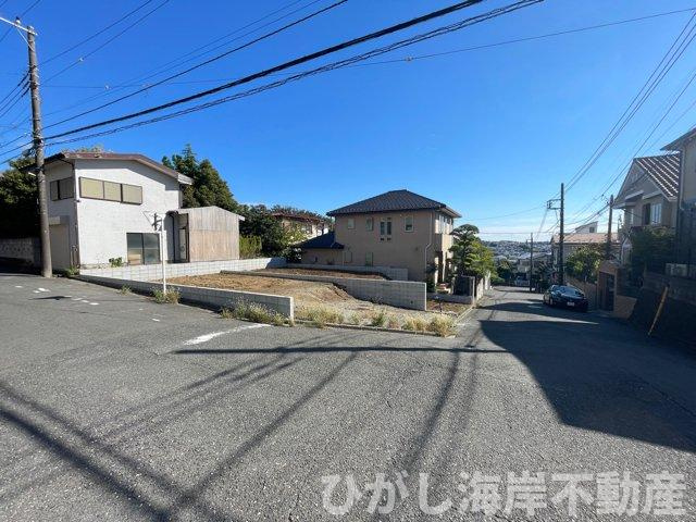 横浜市南区中里３丁目　新築戸建　全２棟の前面道路含む現地写真|11月3日撮影　建築前　現地外観