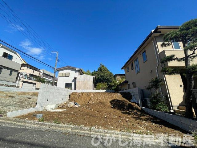 横浜市南区中里３丁目　新築戸建　全２棟の外観|11月3日撮影　建築前　現地外観