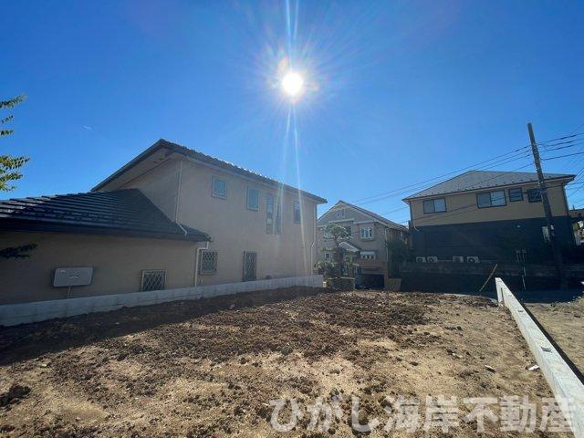 横浜市南区中里３丁目　新築戸建　全２棟の外観|11月3日撮影　建築前　現地外観