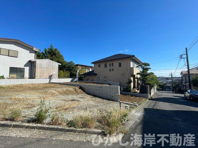 横浜市南区中里３丁目　新築戸建　全２棟の前面道路含む現地写真|11月3日撮影　建築前　現地外観