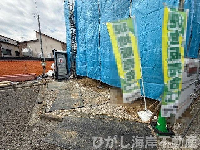 平塚市大神3丁目　新築戸建の駐車場|11月8日撮影　工事中　駐車スペース