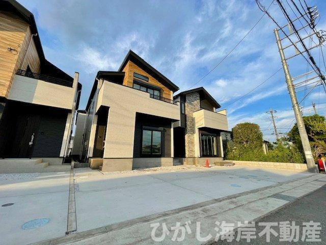平塚市豊田宮下　新築戸建　全6棟の前面道路含む現地写真|現地外観