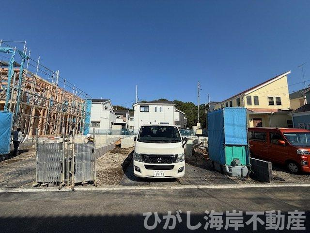 茅ヶ崎市甘沼　　新築戸建　全4棟の外観|10月30日撮影　建築中　現地外観
