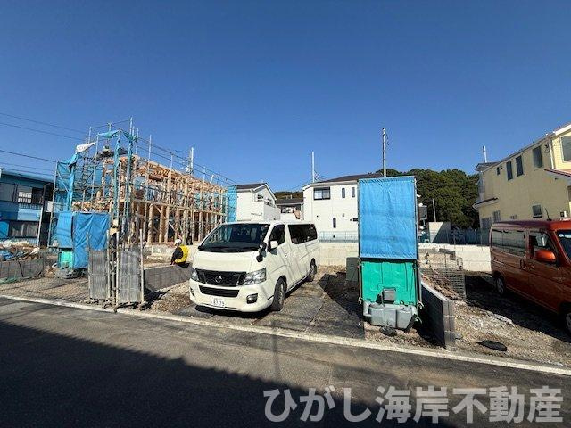 茅ヶ崎市甘沼　　新築戸建　全4棟の外観|10月30日撮影　建築中　現地外観