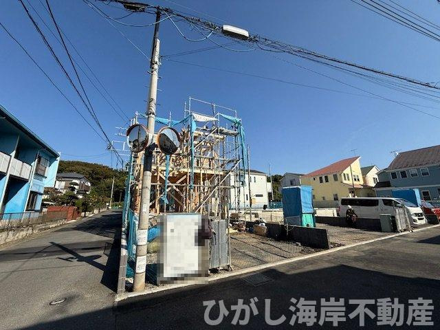 茅ヶ崎市甘沼　　新築戸建　全4棟の外観|10月30日撮影　建築中　現地外観