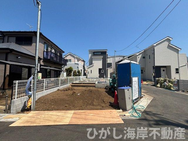 茅ヶ崎市香川5丁目　新築戸建　全10棟の外観|9月2日撮影　建築中　現地外観