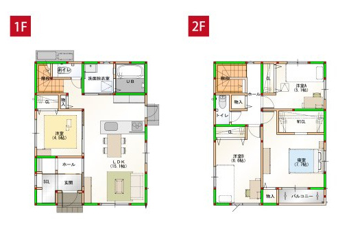 香南市野市町西野 ⑦ 新築戸建ての間取り|⑦