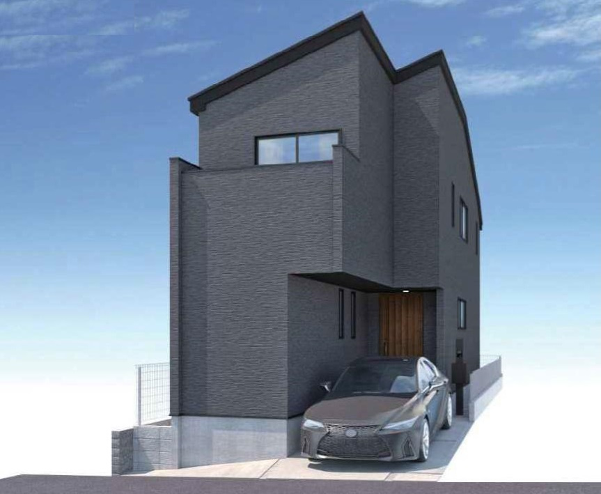 練馬区羽沢2丁目 限定1棟の外観パース|イラストは図面を基に起こしたもので実際のものとは多少異なる場合がございます