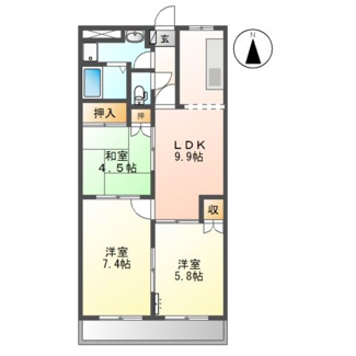 【間取り】 | サンコートＡＳＡＢＡ