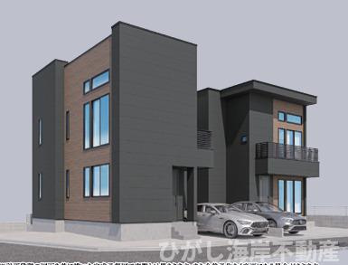 藤沢市辻堂東海岸３丁目　新築戸建　全２棟の外観パース|イメージパスですので実際のものと多少異なります