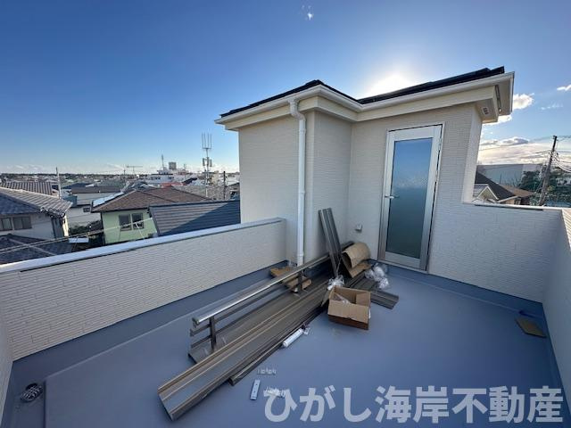 藤沢市辻堂東海岸1丁目　新築戸建　全２棟のバルコニー|1月11日撮影　ルーフバルコニー