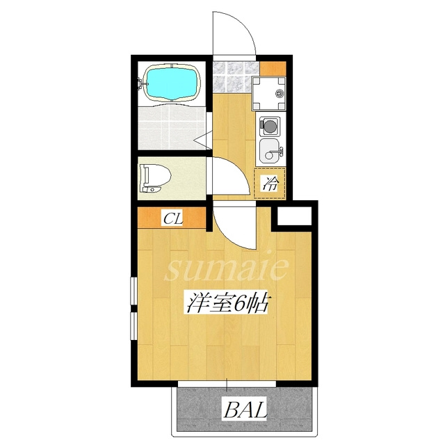 Glanz赤羽WESTの間取り|充実設備の1Kのお部屋です♪