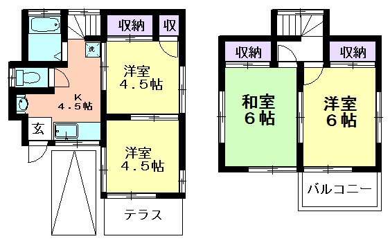 谷戸町１丁目貸家の間取り
