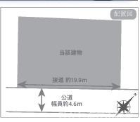 藤沢市鵠沼松が岡4丁目　中古戸建の区画図|区画図です。