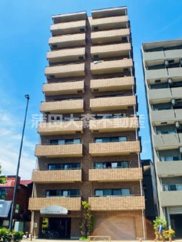 グリーンヒル平和島の外観|1997年7月築　SRC鉄骨鉄筋コンクリート造地上11階建て　
東京都大田区大森北3丁目　JR京浜東北線大森駅徒歩13分、京浜急行本線大森海岸駅と平和島駅徒歩7分