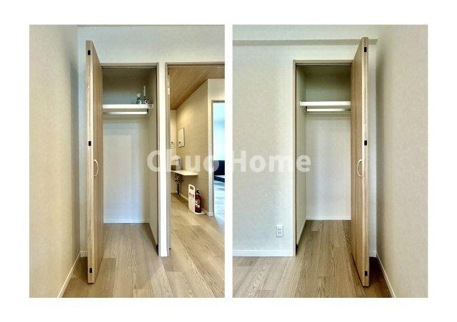 葛飾区東四つ木1丁目中古住宅の収納|居室にはクローゼットを完備し、自由度の高い家具の配置が叶うシンプルな空間です。お子様の成長と必要になる子供部屋を与えるにはぴったりの間取りですね。